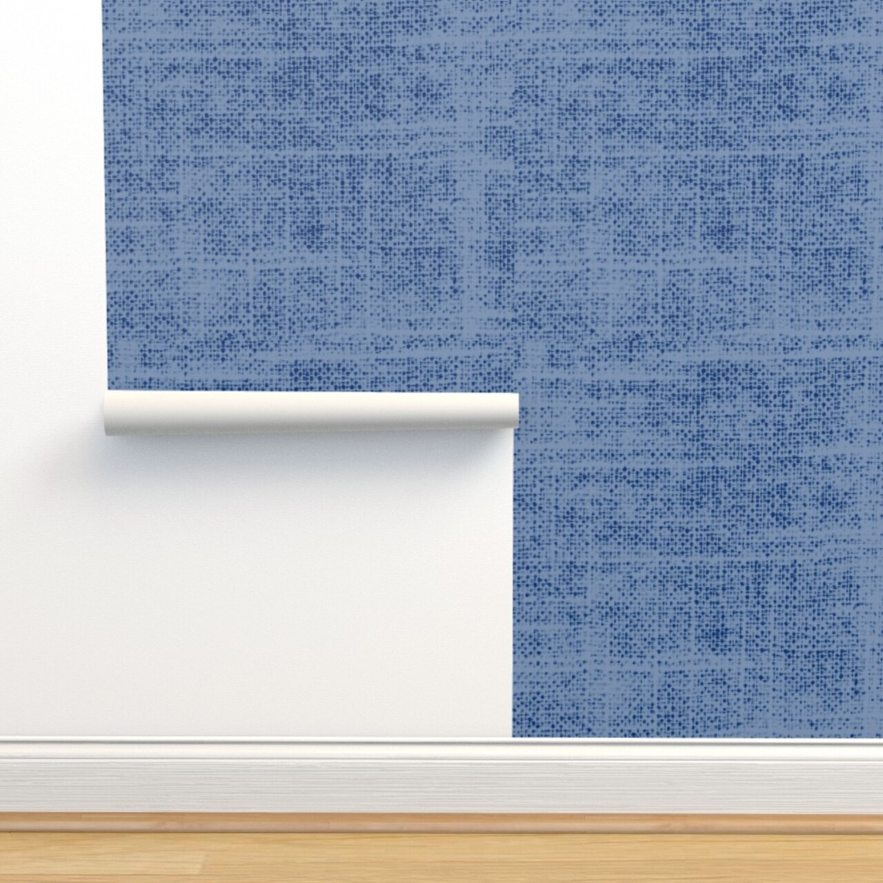 Boho Coastal Weathered Simple Blue Monochrome Beach Nautical Classic Custom Removable Wallpaper by Spoonflower Peel & Stick Wallpaper 2FT Wide
